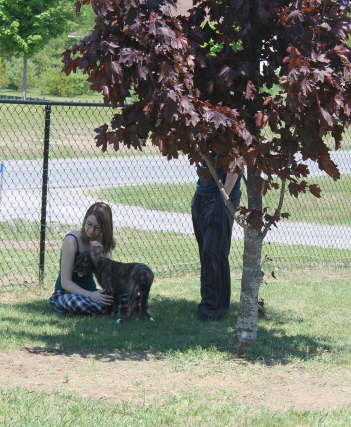 Pausing in the shade