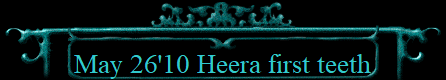 May 26'10 Heera first teeth